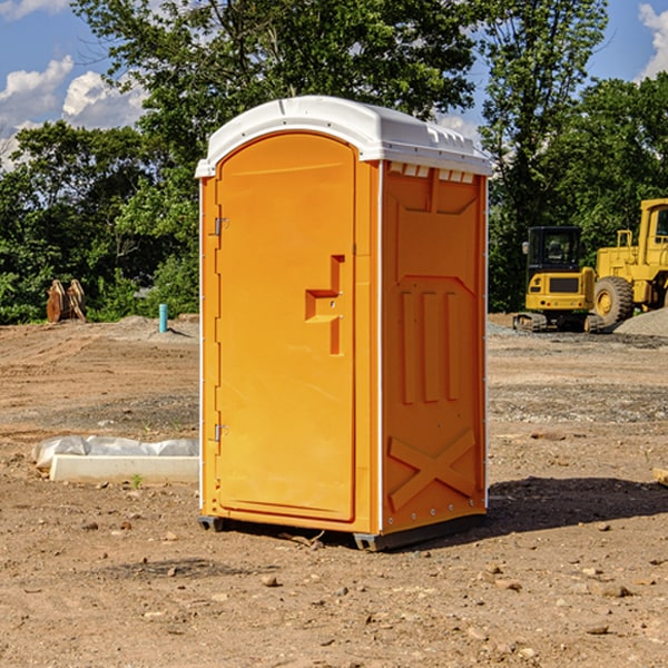 how often are the portable toilets cleaned and serviced during a rental period in Port Chester